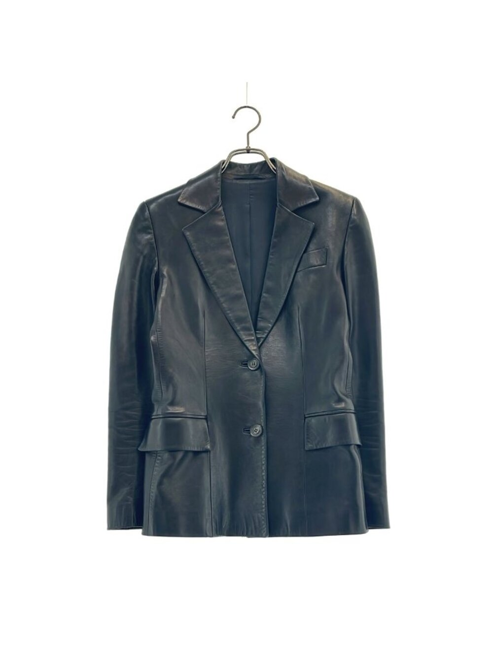 Gucci Tom Ford Era Leather Tailored Jacket Black 38